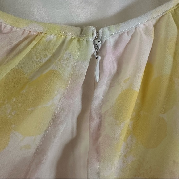NWT ModCloth Flowy Floral Midi Dress in Pastel Yellow, Pink with Tie Waist - Picture 10 of 16